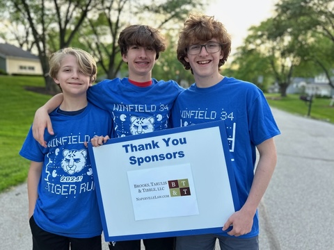 Brooks, Tarulis & Tibble Sponsors Winfield School District’s Tiger Run